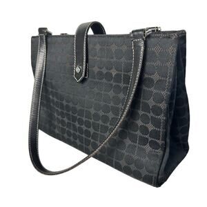 Kate Spade Bag Vintage Tote Shoulder Bag Nylon Fabric Leather Black